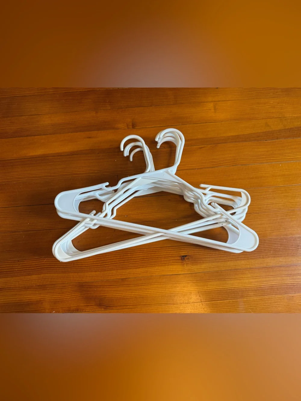50 White Plastic Clothes Hangers